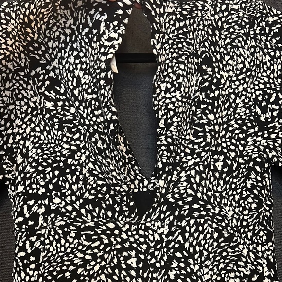 Free People Dress Black & White with decorative buttons down one side. Size 4 - Picture 12 of 15